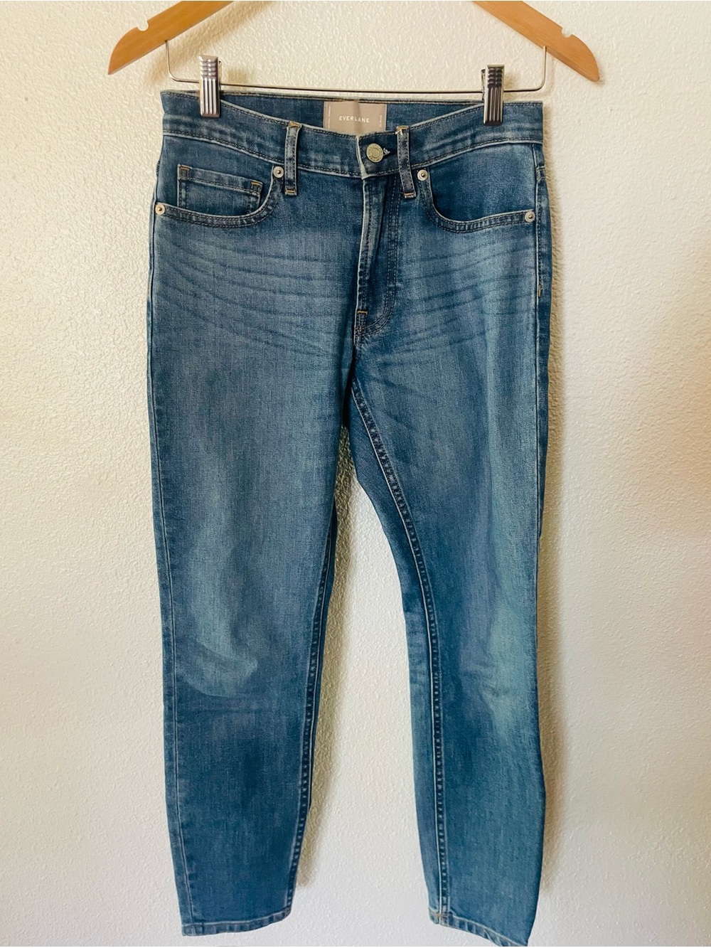 Everlane Ankle Skinny Jeans in Medium Blue Wash Size 25 Denim